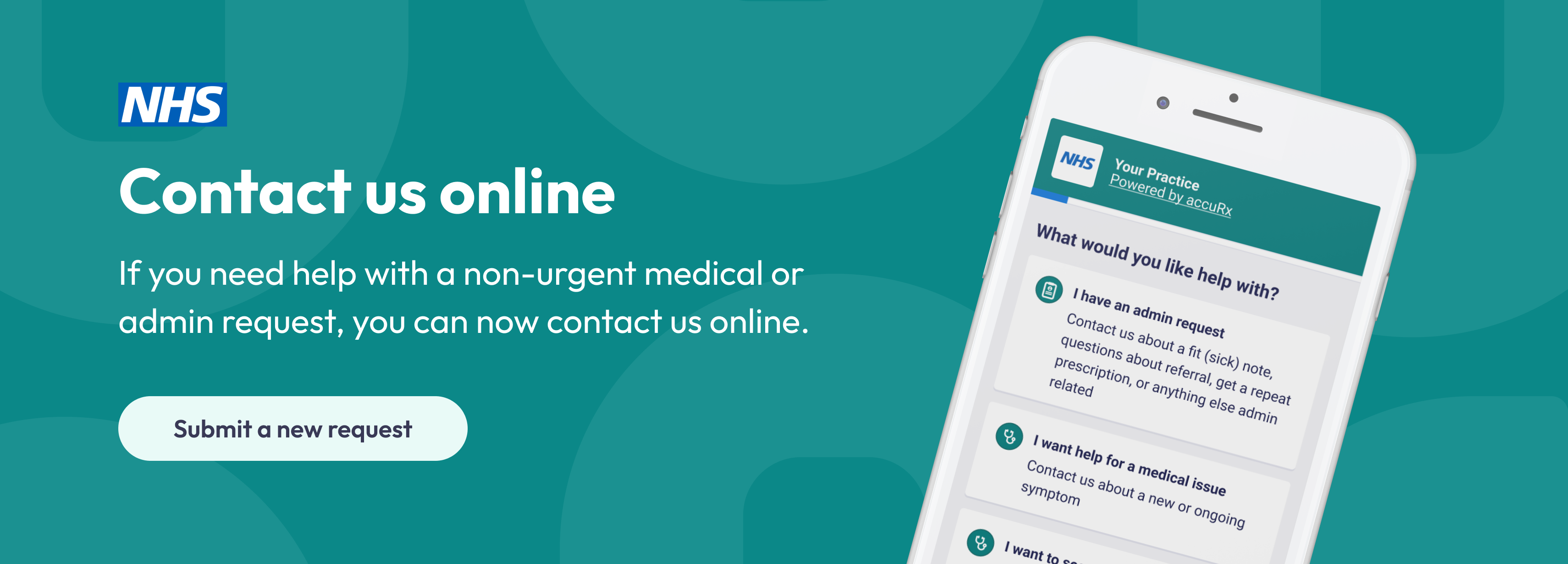 For help with a non-urgent medical or admin request contact us online